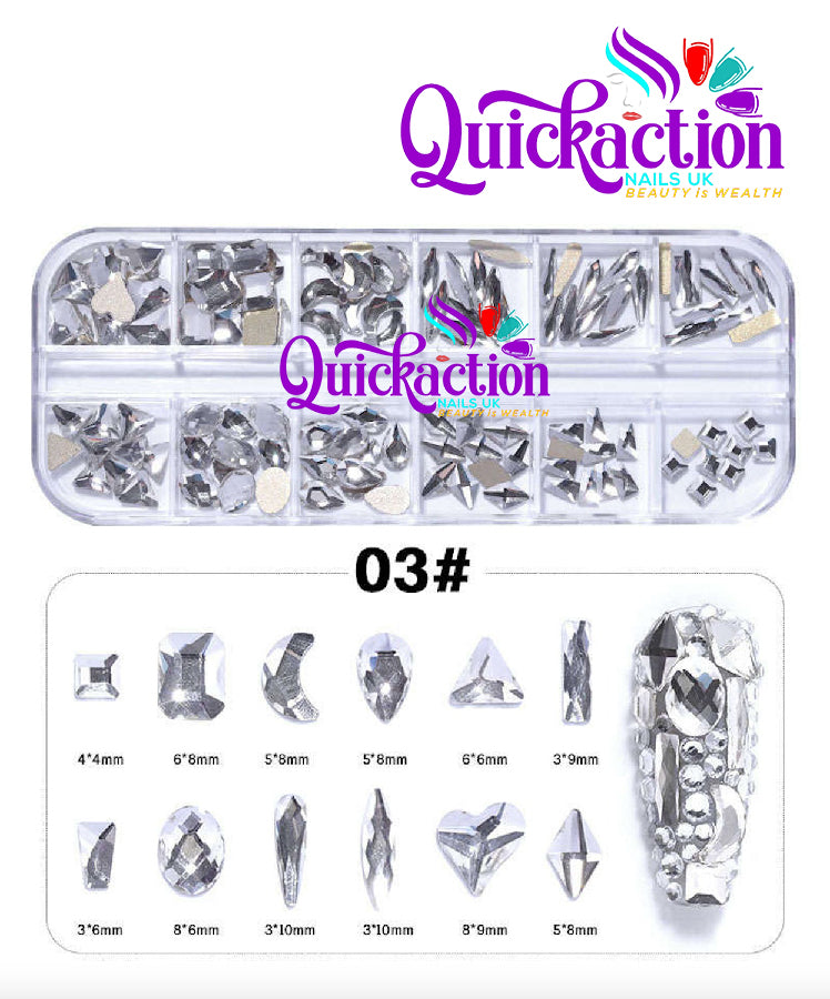 9faa169a-e1ac-41b4-85c4-55ac9954ed10 Multi-sized Flat Bottom Glitter Gems