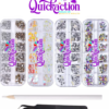 Multi-sized Flat Bottom Glitter Gems