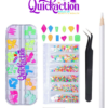Multi-sized Flat Bottom Glitter Gems
