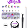 Multi-sized Flat Bottom Glitter Gems