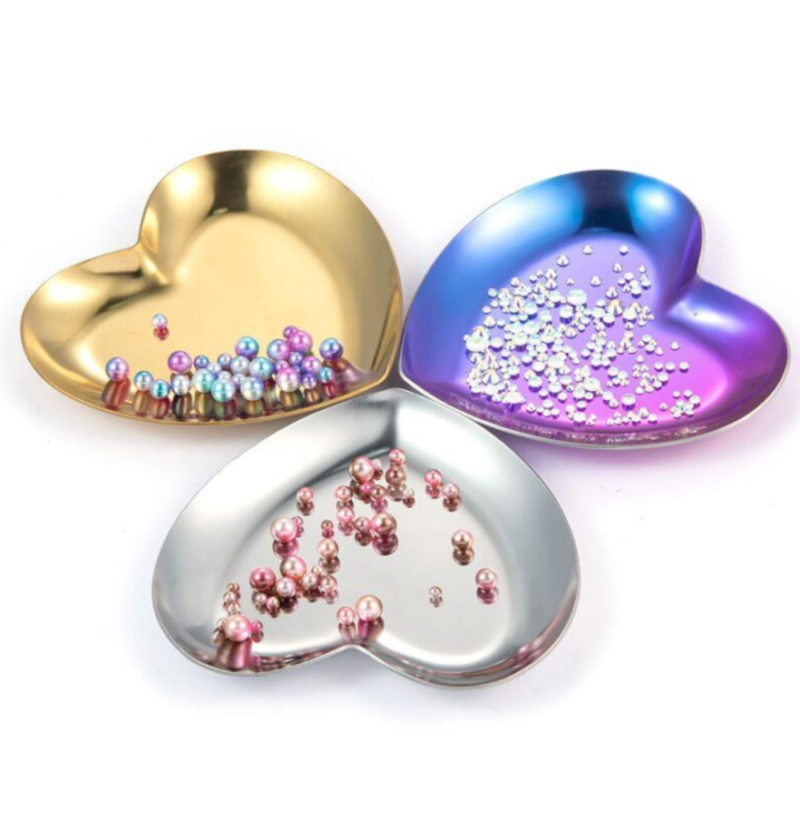 Heart Shape Nail Art Rhinestone Trays