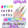 Multi-sized Flat Bottom Glitter Gems