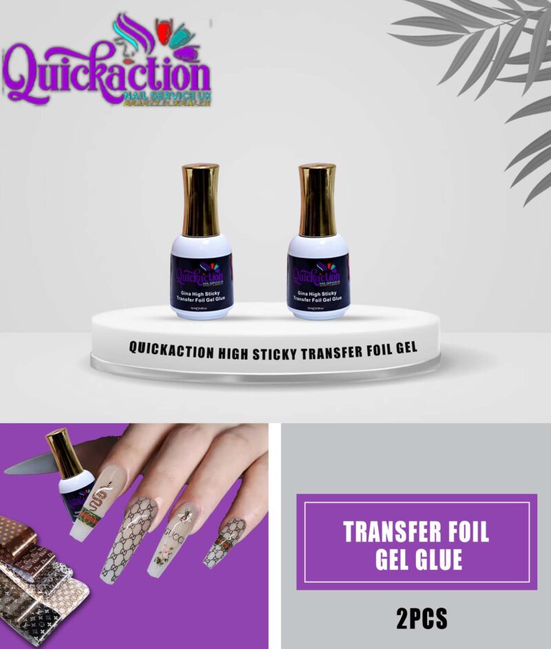 fuel gel glue2PC Quickaction- Gina Super High Quality Sticky Transfer Foil Gel Glue (15ml X 2)
