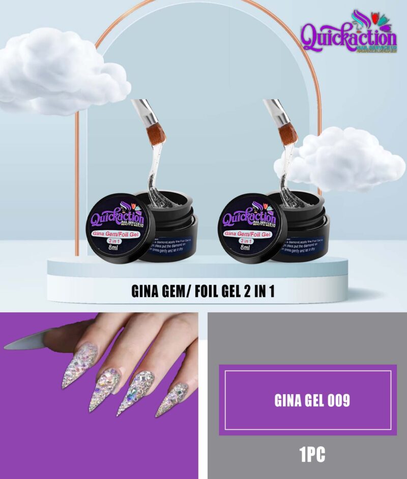 gina gem1 2pc Quickaction- Gina Gem/ Foil Gel 2 in 1 (Set-2PCS)