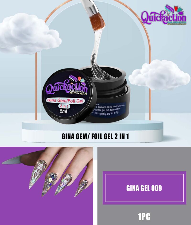 gina gem2-2 Quickaction- Gina Gem/ Foil Gel 2 in 1 (Set-2PCS)
