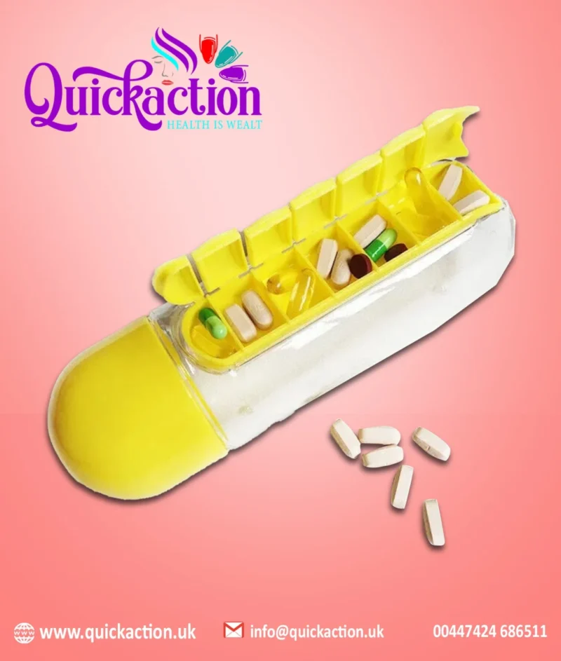 yellow quickaction-pill-bottle